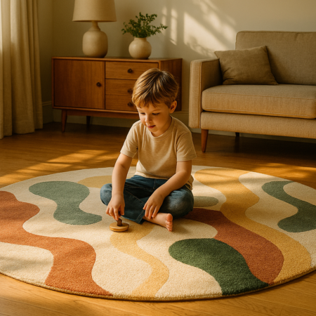 Pebble Path Round Hand Tufted Rugs