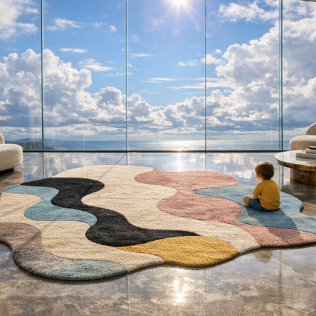 Cloud Drift Irregular Hand Tufted Carpet & Rugs
