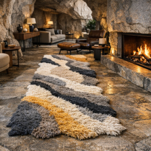 Smokey Ember Hand Tufted Shaggy Rugs