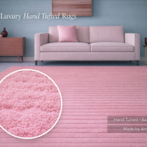 Blush Pink Hand Tufted Carpet & Rugs