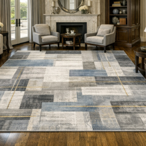 Linear Elegance Bamboo Silk Hand Knotted Carpet & Rugs