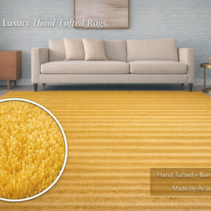 Mustard Yellow Hand Tufted Carpet & Rugs