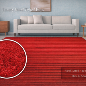 Red Hand Tufted Carpet & Rugs
