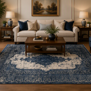 Midnight Vintage Machine Made Carpet & Rugs